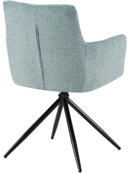 Lot de 2 chaises de salle à manger Jonah tissu, turquoise