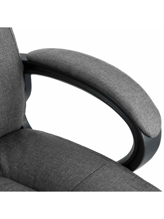 Chaise de bureau XL Sparta tissu, gris foncé