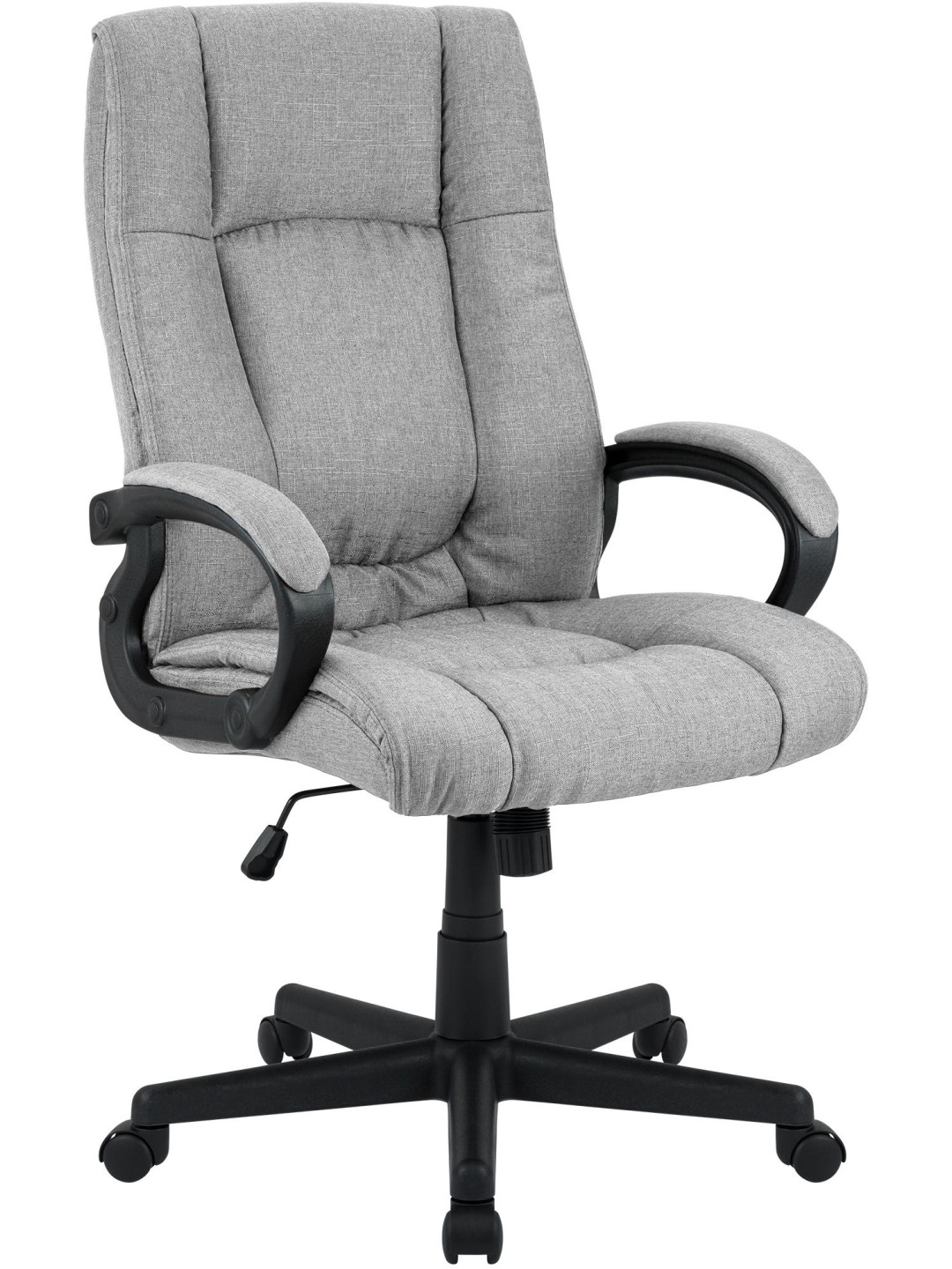 Chaise de bureau XL Sparta tissu, gris