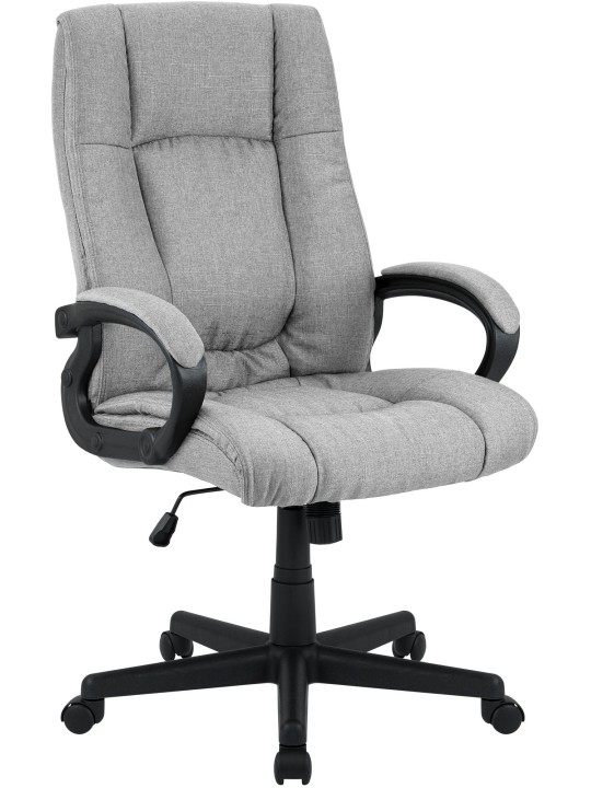 Chaise de bureau XL Sparta tissu, gris