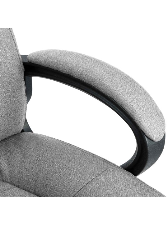 Chaise de bureau XL Sparta tissu, gris