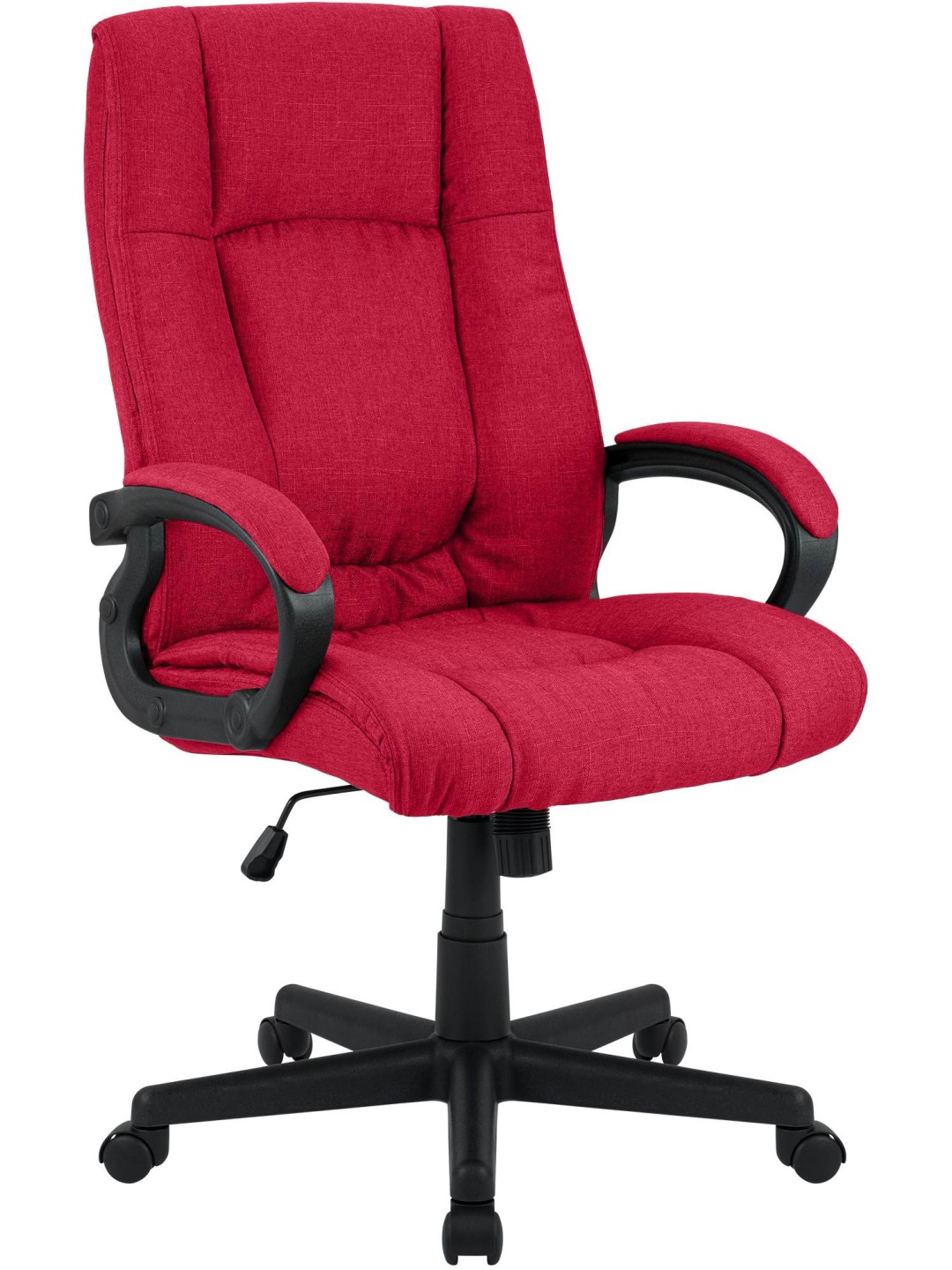 Chaise de bureau XL Sparta tissu, rouge