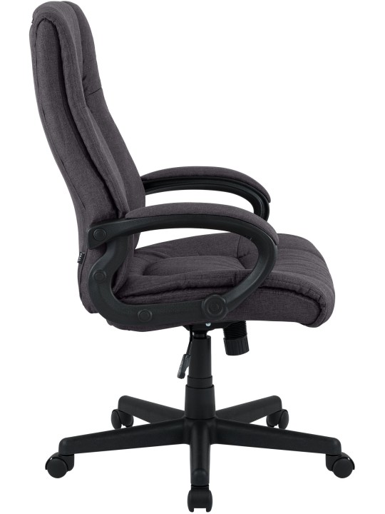 Chaise de bureau XL Sparta tissu, noir