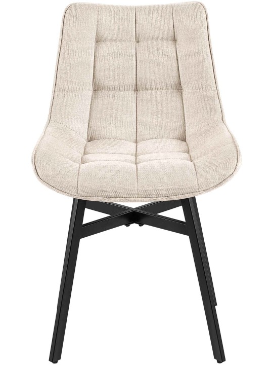 Chaise Colby en tissu, crème