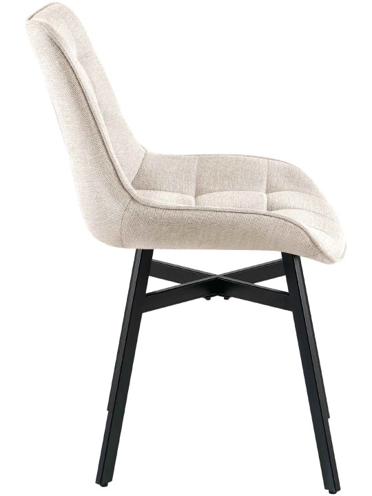 Chaise Colby en tissu, crème