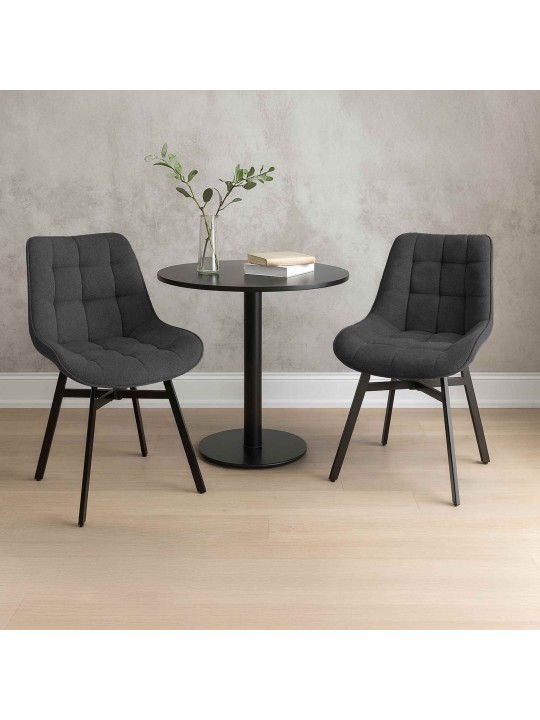 Chaise Colby en tissu, gris foncé Chaise Colby en tissu, gris foncé