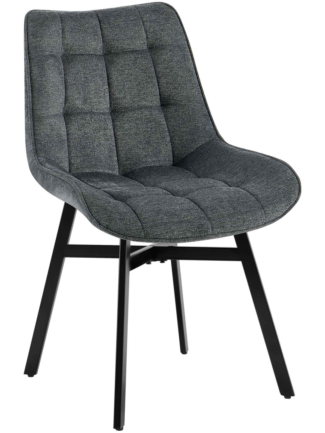 Chaise Colby en tissu, gris foncé
