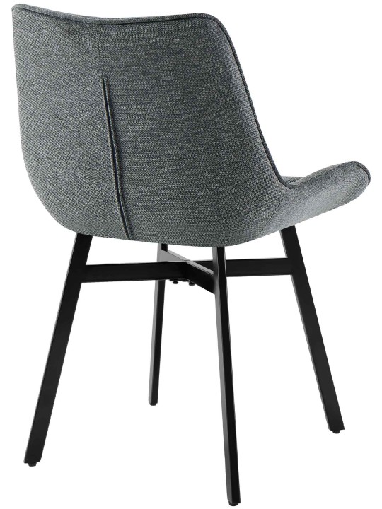 Chaise Colby en tissu, gris foncé Chaise Colby en tissu, gris foncé