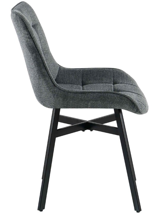 Chaise Colby en tissu, gris foncé Chaise Colby en tissu, gris foncé