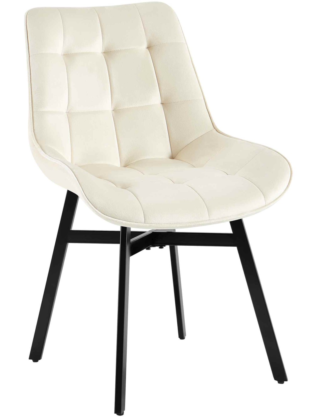 Chaise Colby Velours, crème
