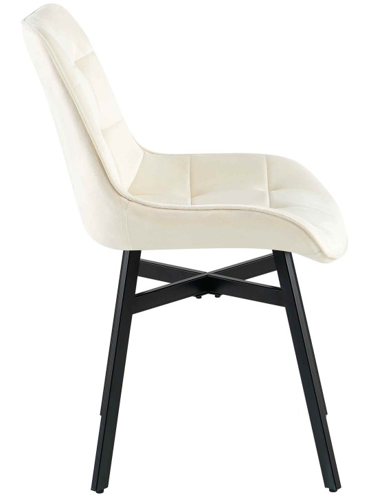 Chaise Colby Velours, crème