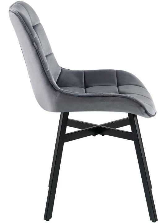 Chaise Colby Velours, gris foncé