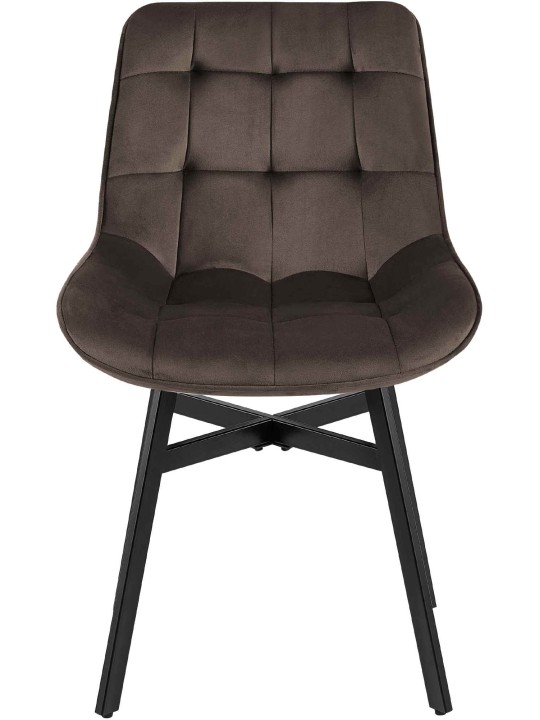 Chaise Colby Velours, brun