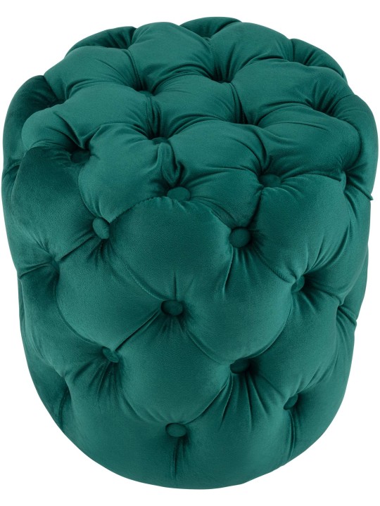 Tabouret Drancy Velours M, vert foncé Tabouret Drancy Velours M, vert foncé