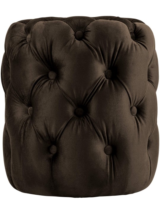 Tabouret Drancy Velours M, brun foncé Tabouret Drancy Velours M, brun foncé