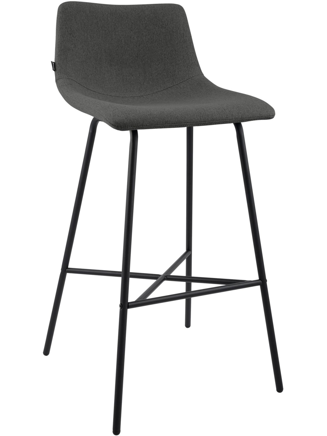 Tabouret de bar Altona tissu, gris foncé