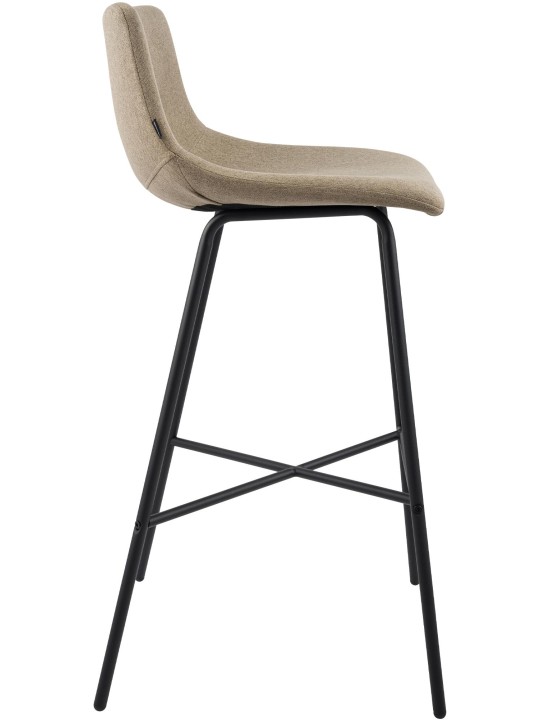 Tabouret de bar Altona tissu, taupe