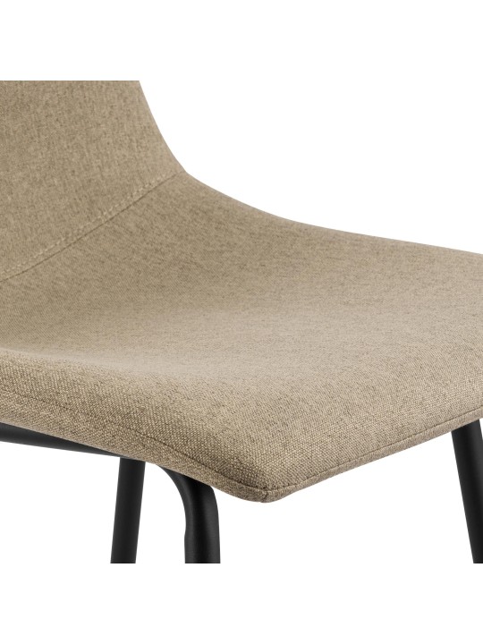 Tabouret de bar Altona tissu, taupe