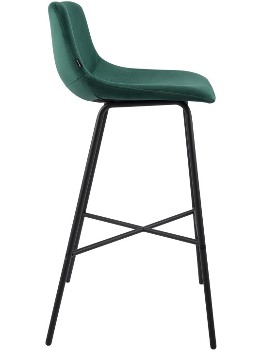 Tabouret de bar Altona velours, vert