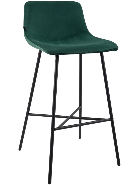 Tabouret de bar Altona velours, vert