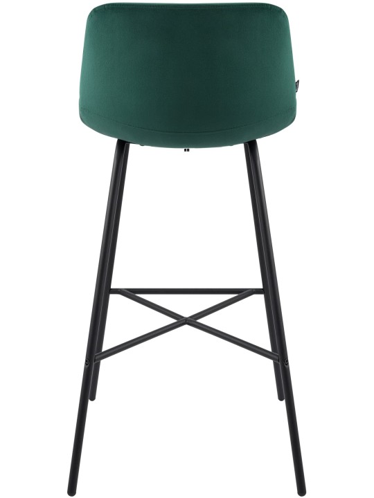 Tabouret de bar Altona velours, vert