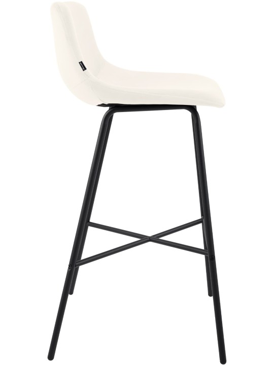 Tabouret de bar Altona velours, crème