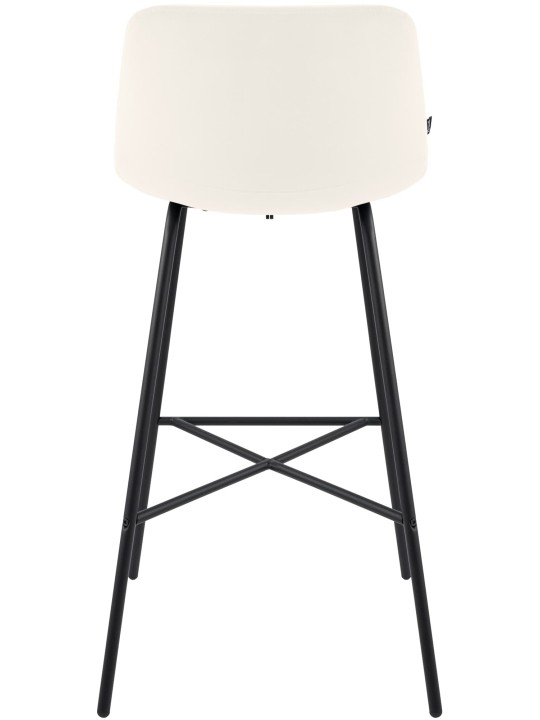 Tabouret de bar Altona velours, crème