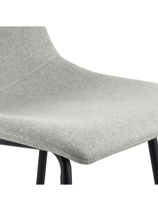 Tabouret de bar Altona tissu, gris