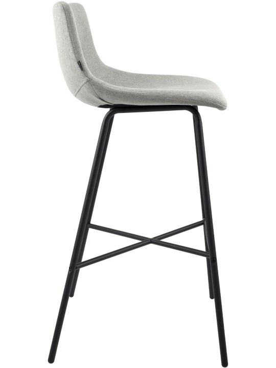Tabouret de bar Altona tissu, gris