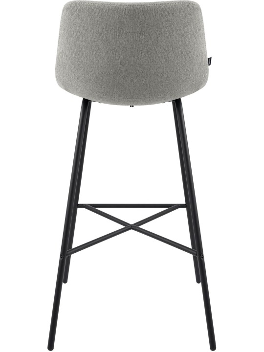 Tabouret de bar Altona tissu, gris
