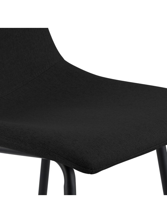 Tabouret de bar Altona tissu, noir Tabouret de bar Altona tissu, noir