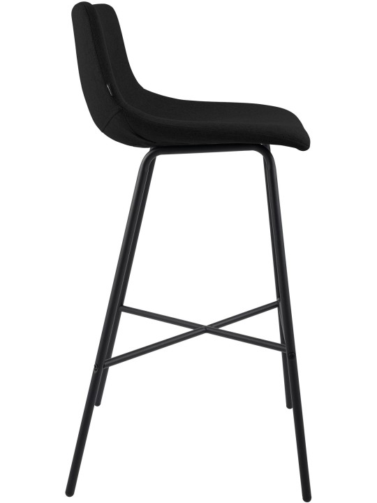 Tabouret de bar Altona tissu, noir Tabouret de bar Altona tissu, noir