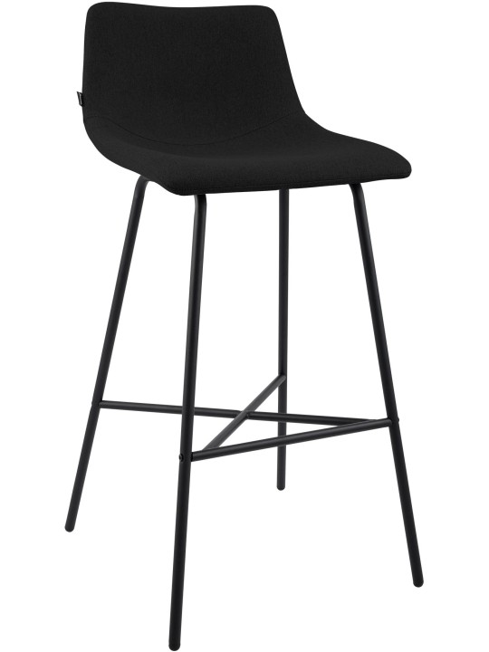 Tabouret de bar Altona tissu, noir Tabouret de bar Altona tissu, noir