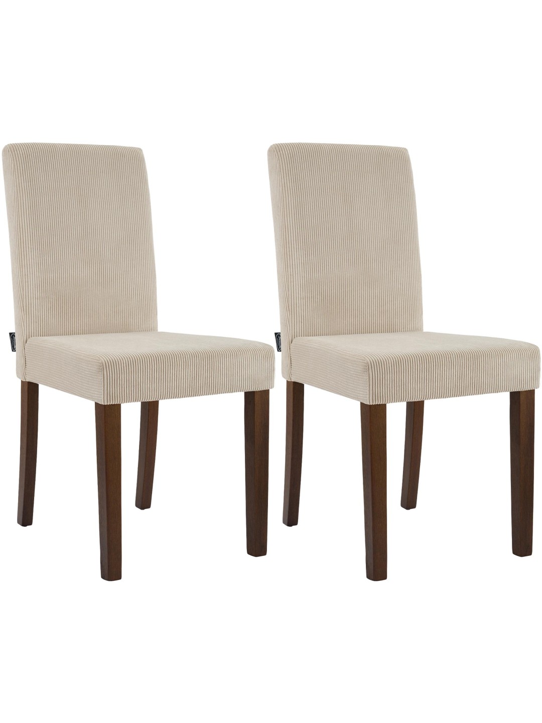 Lot de 2 chaises de salle à manger Ina Cord antique foncé, brun clair