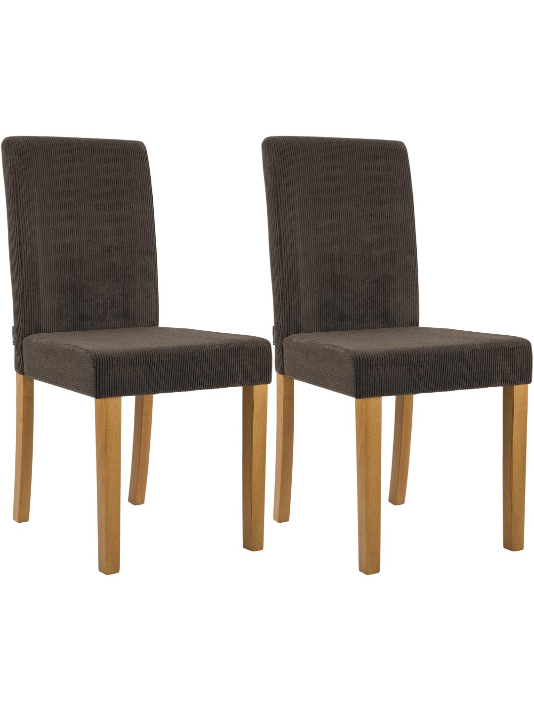Lot de 2 chaises de salle à manger Ina Cord antique clair, brun