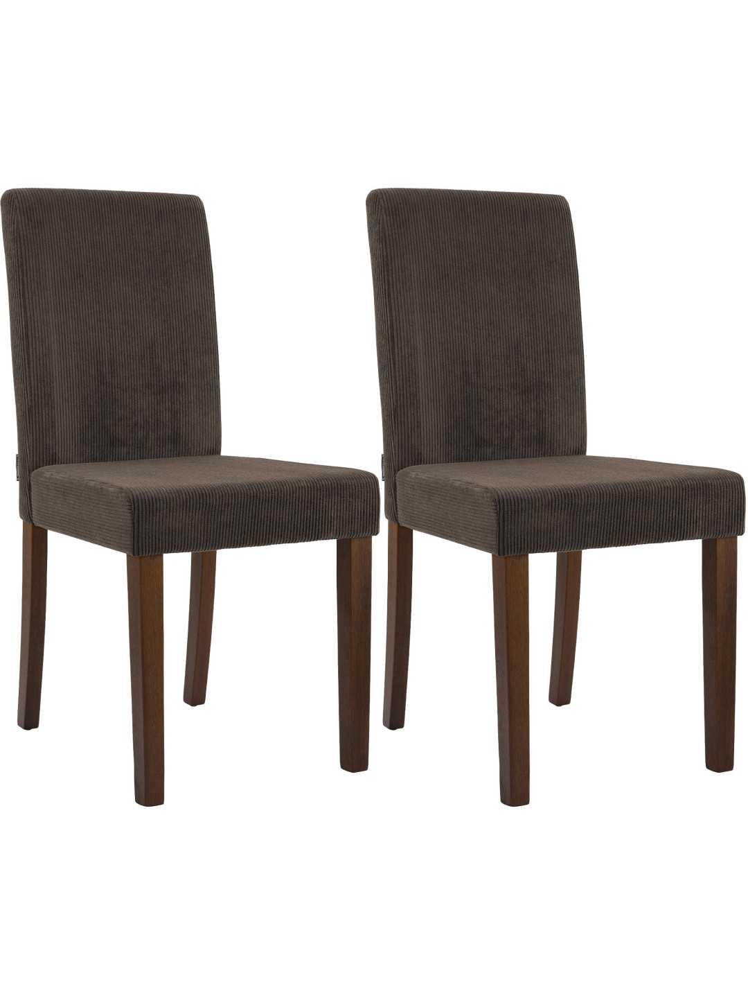 Lot de 2 chaises de salle à manger Ina Cord antique foncé, brun