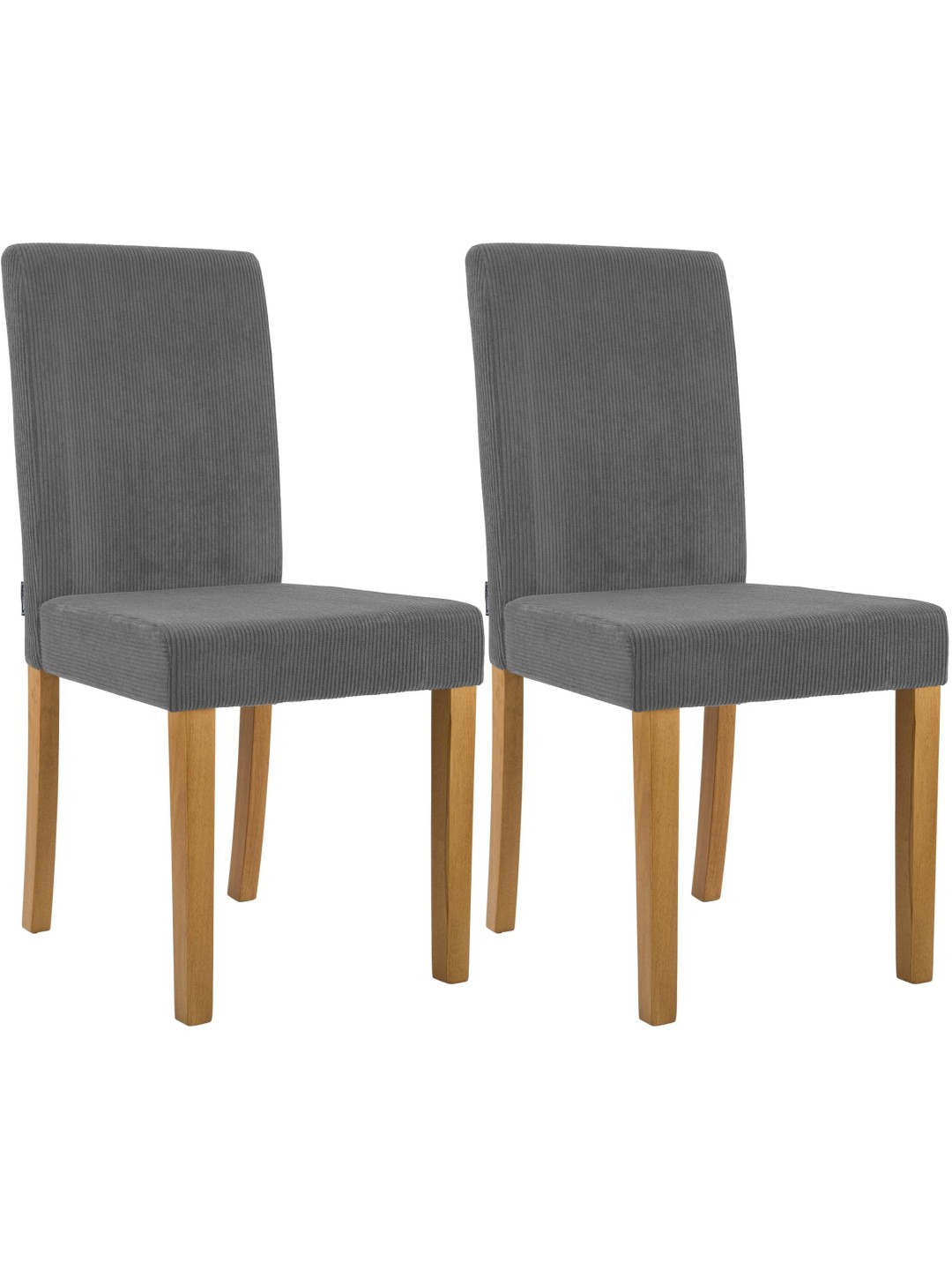 Lot de 2 chaises de salle à manger Ina Cord antique clair, gris