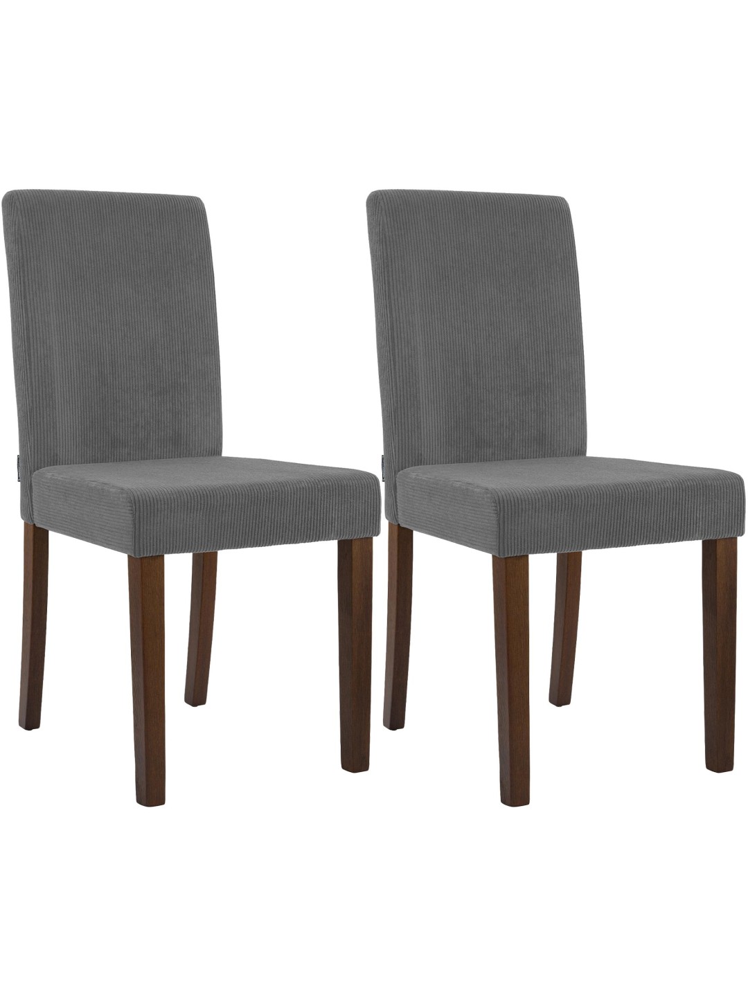 Lot de 2 chaises de salle à manger Ina Cord antique foncé, gris