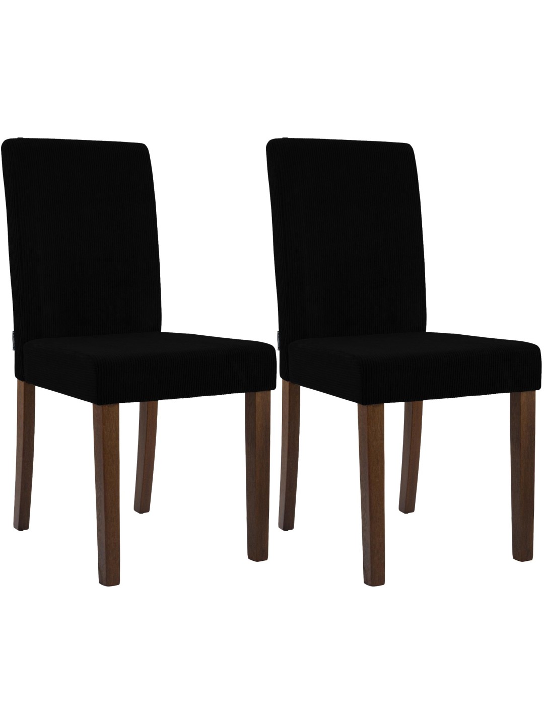 Lot de 2 chaises de salle à manger Ina Cord antique foncé, noir