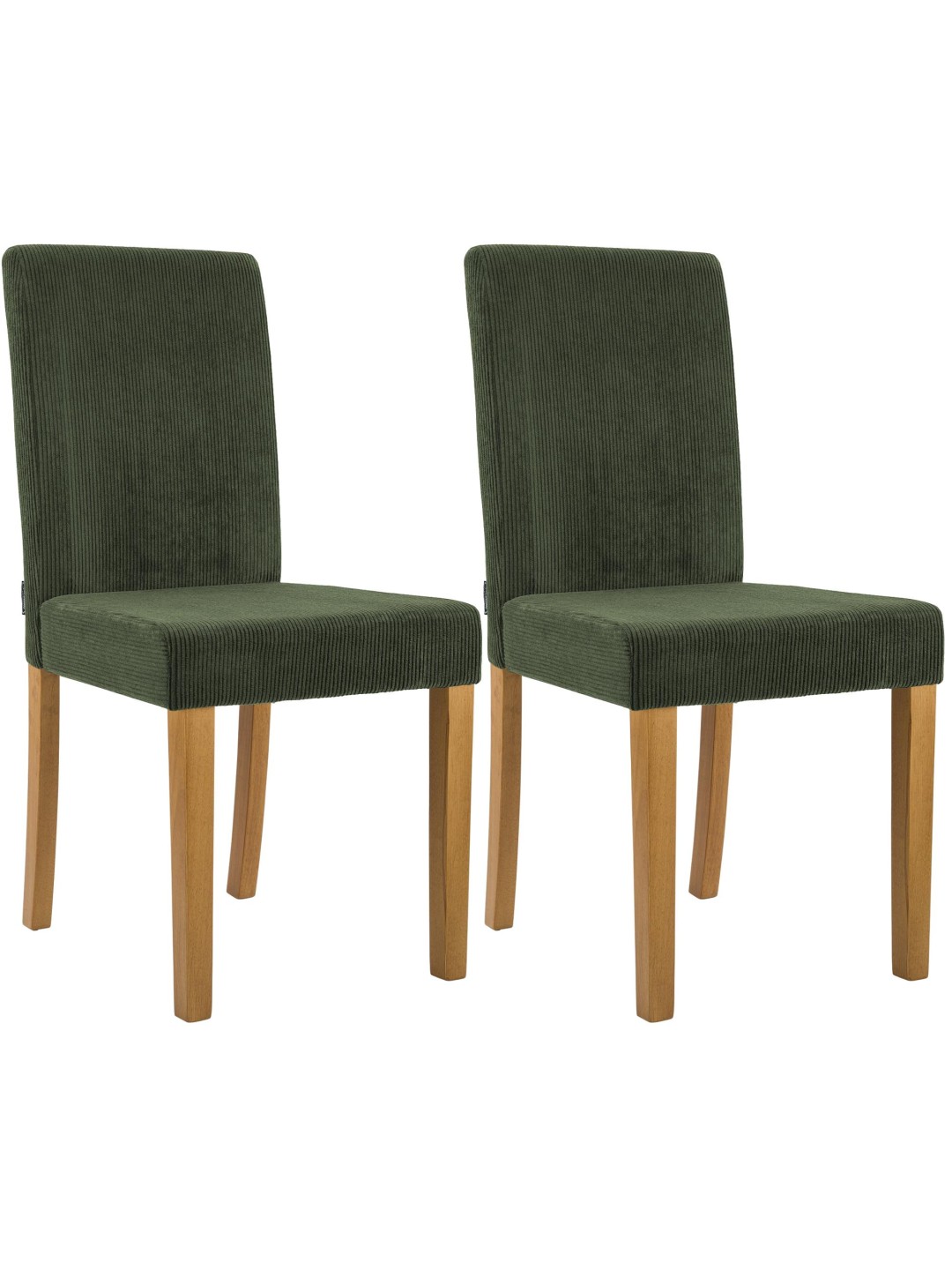 Lot de 2 chaises de salle à manger Ina Cord antique clair, vert