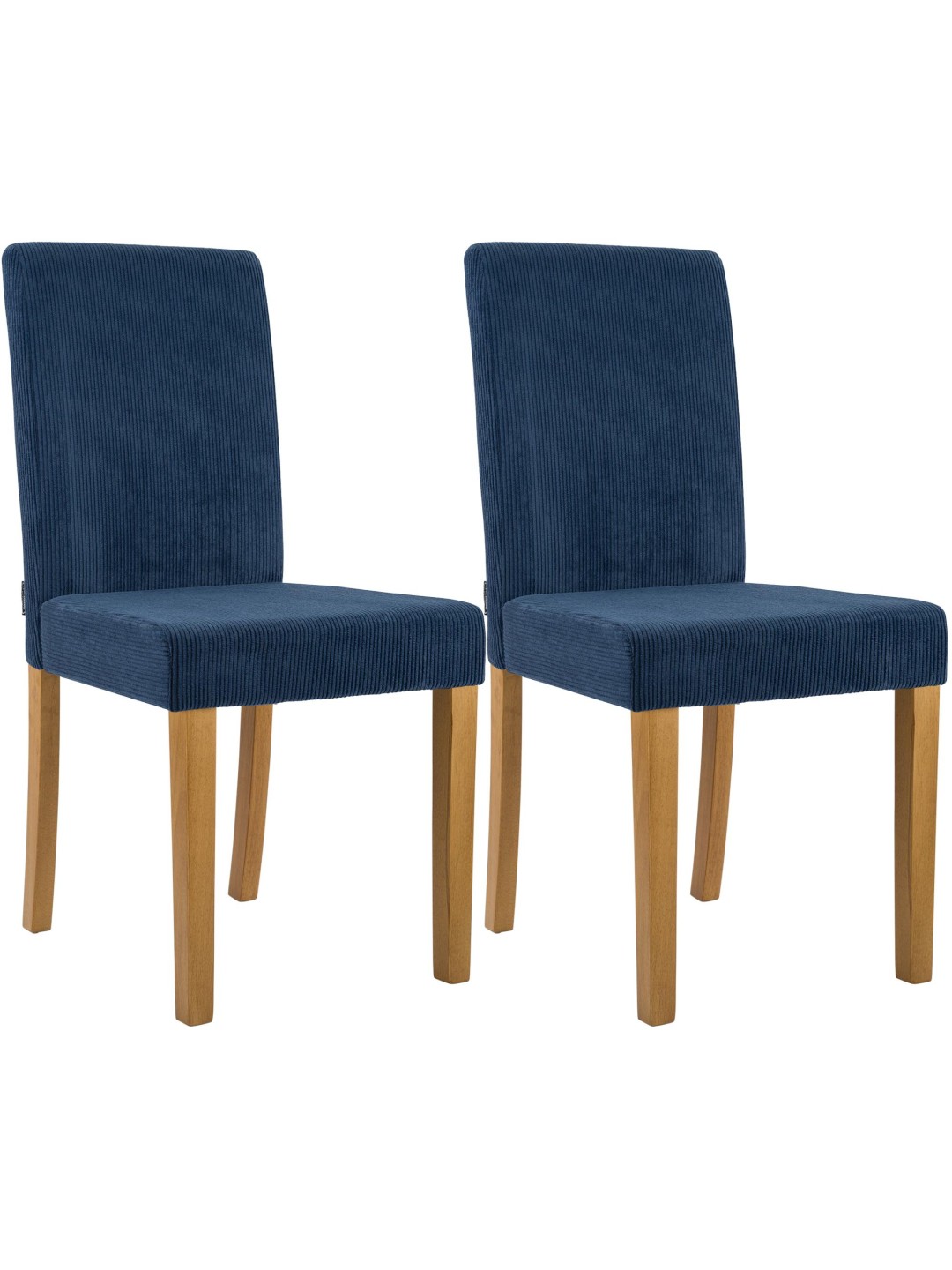 Lot de 2 chaises de salle à manger Ina Cord antique clair, bleu
