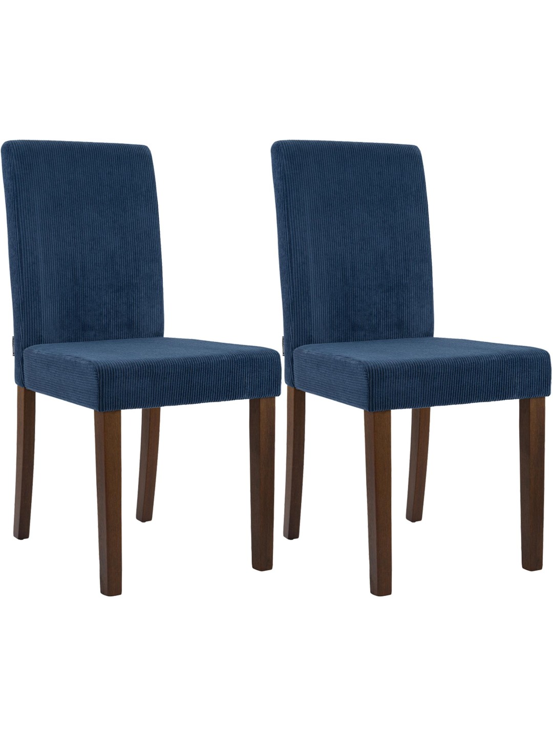 Lot de 2 chaises de salle à manger Ina Cord antique foncé, bleu