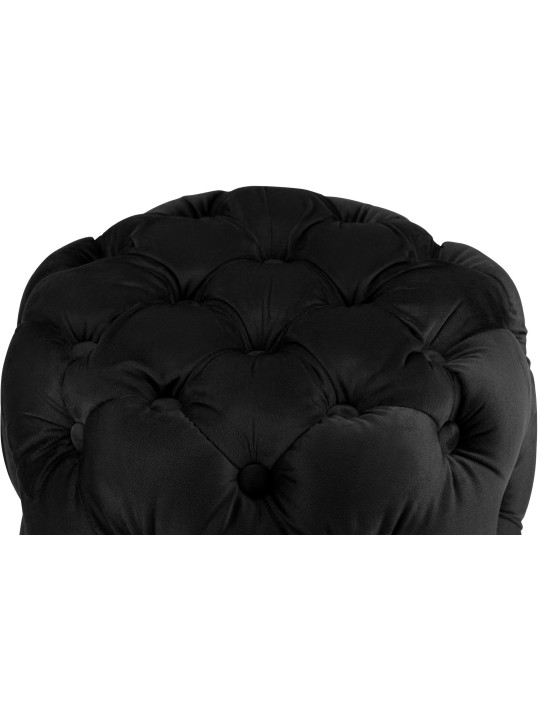 Tabouret Drancy Velours M, noir