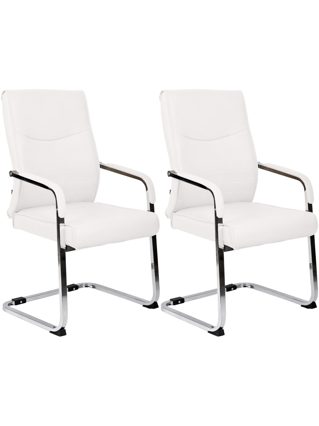Lot de 2 chaises visiteurs Hobart, blanc