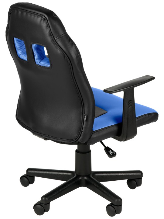 Chaise de bureau pour enfants Fun, noir/bleu