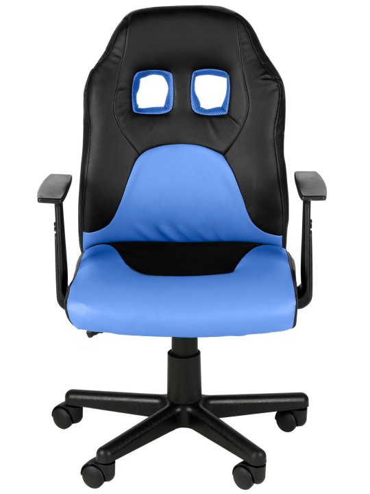 Chaise de bureau pour enfants Fun, noir/bleu