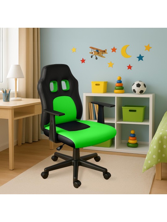 Chaise de bureau pour enfants Fun, noir/vert Chaise de bureau pour enfants Fun, noir/vert