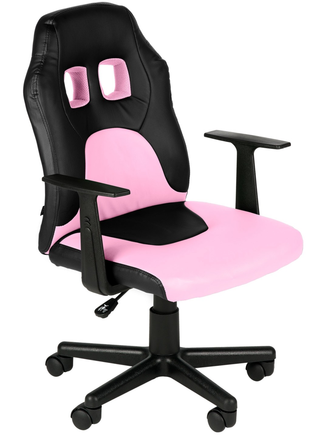Chaise de bureau pour enfants Fun, noir/rose