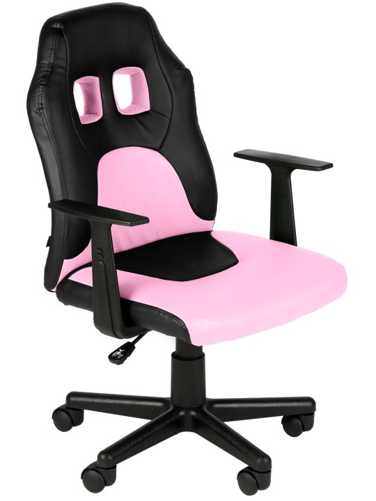 Chaise de bureau pour enfants Fun, noir/rose