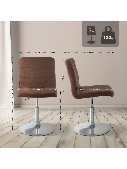 Chaise Ricky en tissu, brun Chaise Ricky en tissu, brun